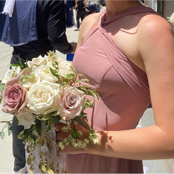 Blush pink azazie dress - Picture 2 of 5